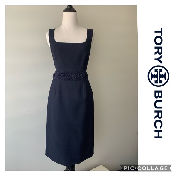 Tory Burch Dresses & Skirts - TORY BURCH Dress MIDI Navy Blue Size 2